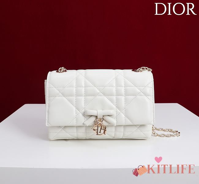 Kitlife Dior My Tender Dior Top Handle Mini Chain Bag White 19x12x4cm  - 1