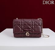 Kitlife Dior My Tender Dior Top Handle Mini Chain Bag Burgundy 19x12x4cm  - 1
