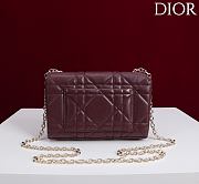 Kitlife Dior My Tender Dior Top Handle Mini Chain Bag Burgundy 19x12x4cm  - 3