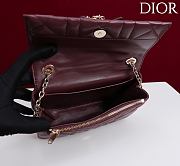 Kitlife Dior My Tender Dior Top Handle Mini Chain Bag Burgundy 19x12x4cm  - 4