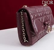 Kitlife Dior My Tender Dior Top Handle Mini Chain Bag Burgundy 19x12x4cm  - 5