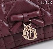 Kitlife Dior My Tender Dior Top Handle Mini Chain Bag Burgundy 19x12x4cm  - 6