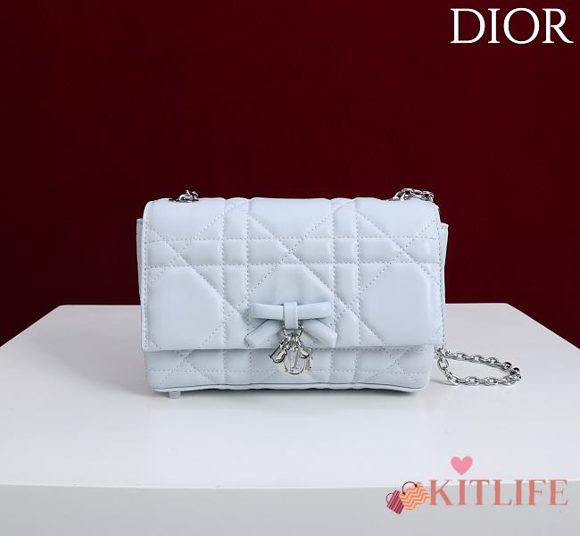Kitlife Dior My Tender Dior Top Handle Mini Chain Bag Light Blue 19x12x4cm  - 1