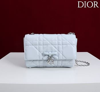 Kitlife Dior My Tender Dior Top Handle Mini Chain Bag Light Blue 19x12x4cm 