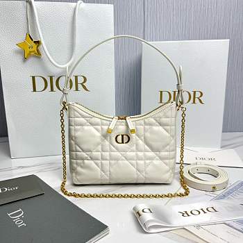 Kitlife Dior Miss Caro Diorling Mini Bag with Chain White 19x17x7cm