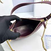Kitlife Dior Miss Caro Diorling Mini Bag with Chain Burgundy 19x17x7cm  - 6