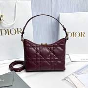 Kitlife Dior Miss Caro Diorling Mini Bag with Chain Burgundy 19x17x7cm  - 4