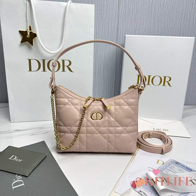 Kitlife Dior Miss Caro Diorling Mini Bag with Chain Pink 19x17x7cm - 1