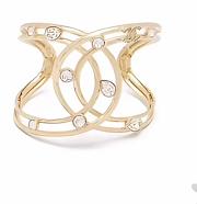 Kitlife Chanel Openwork Teardrop Crystal Bangle - 1