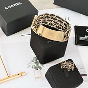 Kitlife Chanel Black Leather Chain Bangle - 3