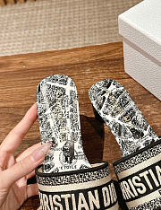 Kitlife Dior Embroidered Slippers Heel 45mm  - 2