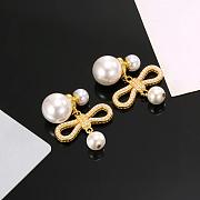 Kitlife Dior Bow Pearl Stud Earrings - 1