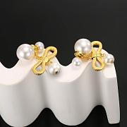 Kitlife Dior Bow Pearl Stud Earrings - 5