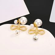 Kitlife Dior Bow Pearl Stud Earrings - 4