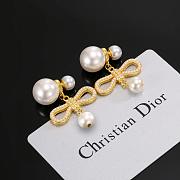 Kitlife Dior Bow Pearl Stud Earrings - 2