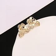 Kitlife Chanel Camellia Stud Earrings Gold - 6