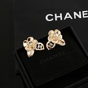 Kitlife Chanel Camellia Stud Earrings Gold - 4