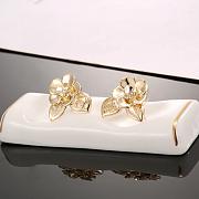 Kitlife Chanel Camellia Stud Earrings Gold - 3