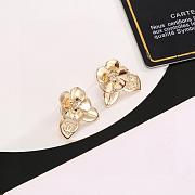 Kitlife Chanel Camellia Stud Earrings Gold - 2