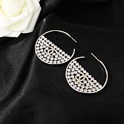 Kitlife Chanel Metal Crystal CC Hoop Earrings Gold Black / White - 4