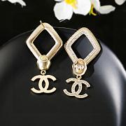 Kitlife Chanel Gold CC Logo Rhombus Earrings - 1