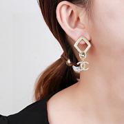 Kitlife Chanel Gold CC Logo Rhombus Earrings - 6