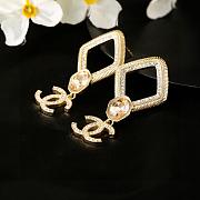 Kitlife Chanel Gold CC Logo Rhombus Earrings - 3