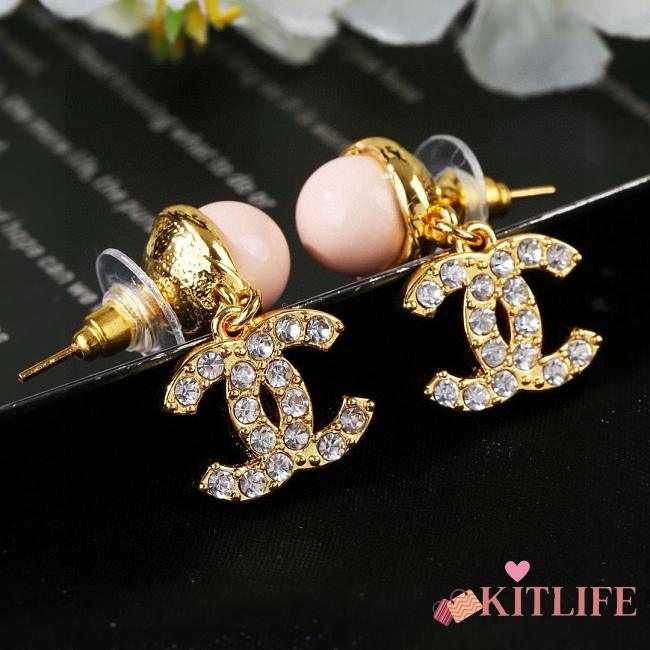 Kitlife Chanel Pink Pearl Earrings  - 1