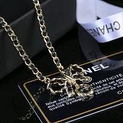 Kitlife Chanel Bow Necklace In Black Lambskin - 5