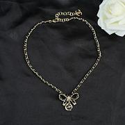 Kitlife Chanel Bow Necklace In Black Lambskin - 3