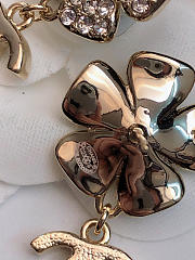 Kitlife Chanel Faux Pearl & Strass CC Flower Drop Earrings  - 4