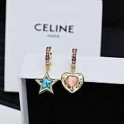 Kitlife Celine Arc de Triomphe Heart & Five-pointed Star Asymmetrical Earrings - 1