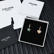 Kitlife Celine Arc de Triomphe Heart & Five-pointed Star Asymmetrical Earrings - 2