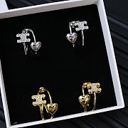Kitlife Celine Arc de Triomphe Asymmetrical Heart Earrings Silver / Gold - 1