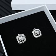 Kitlife Celine Square Letter Stud Earrings With Full Diamonds Gold / Silver  - 4