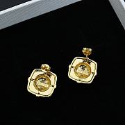 Kitlife Celine Square Letter Stud Earrings With Full Diamonds Gold / Silver  - 3