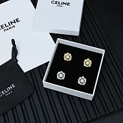 Kitlife Celine Square Letter Stud Earrings With Full Diamonds Gold / Silver  - 2