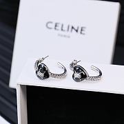 Kitlife Celine Arc de Triomphe Black Heart Earrings Gold / Silver - 6