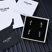Kitlife Celine Arc de Triomphe Black Heart Earrings Gold / Silver - 4