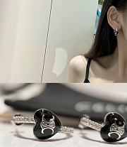 Kitlife Celine Arc de Triomphe Black Heart Earrings Gold / Silver - 3
