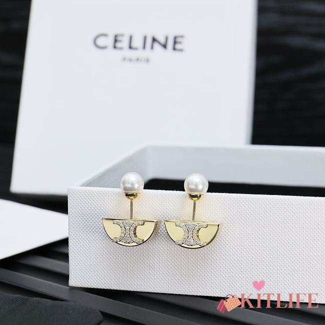 Kitliffe Celine Arc de Triomphe Sailboat Pearl Earrings - 1