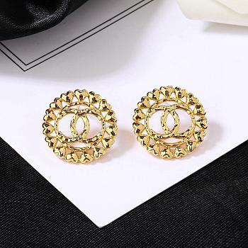 Kitlife Chanel CC Logo Earrings Gold