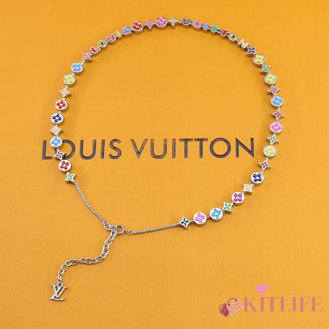 Kitlife Louis Vuitton Monogram Party Rainbow Charm Necklace - 1
