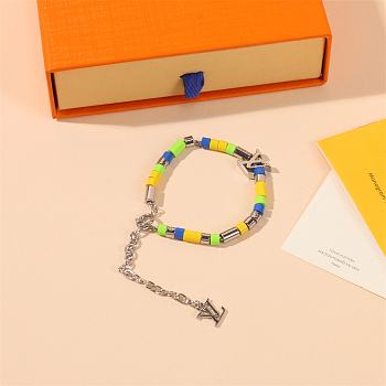Kitlife Louis Vuitton Metal Resin LV Sunrise Bead Bracelet Multicolor