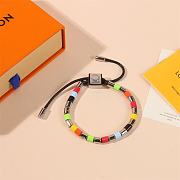 Kitlife Louis Vuitton Metal Resin LV Sunrise Bead Bracelet Black & Multicolor - 6
