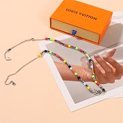 Kitlife Louis Vuitton Metal Resin LV Sunrise Bead Necklace Black & Multicolor - 1