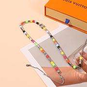 Kitlife Louis Vuitton Metal Resin LV Sunrise Bead Necklace Black & Multicolor - 6