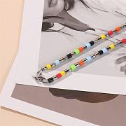 Kitlife Louis Vuitton Metal Resin LV Sunrise Bead Necklace Black & Multicolor - 5