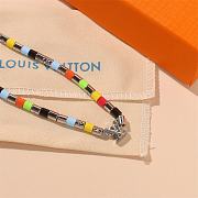 Kitlife Louis Vuitton Metal Resin LV Sunrise Bead Necklace Black & Multicolor - 2