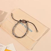 Kitlife Louis Vuitton Metal Resin LV Sunrise Bead Bracelet Black & Silver - 1